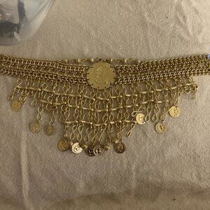 Gold Coin Chain Belt